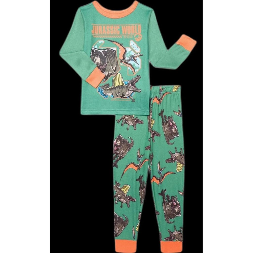 Jurassic World Tee And Pants Pajama 2 Piece Set BOYS SIZE 6 Jurassic Park NEW